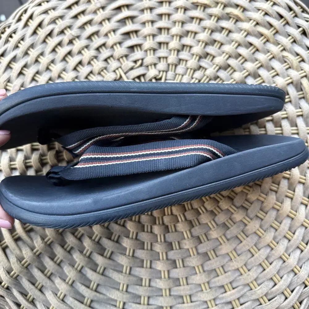 CHACO CHILLOS Flip Flop Navy Slip-On Arch-Support Beach Sandal Men's 7 US 40 EU
